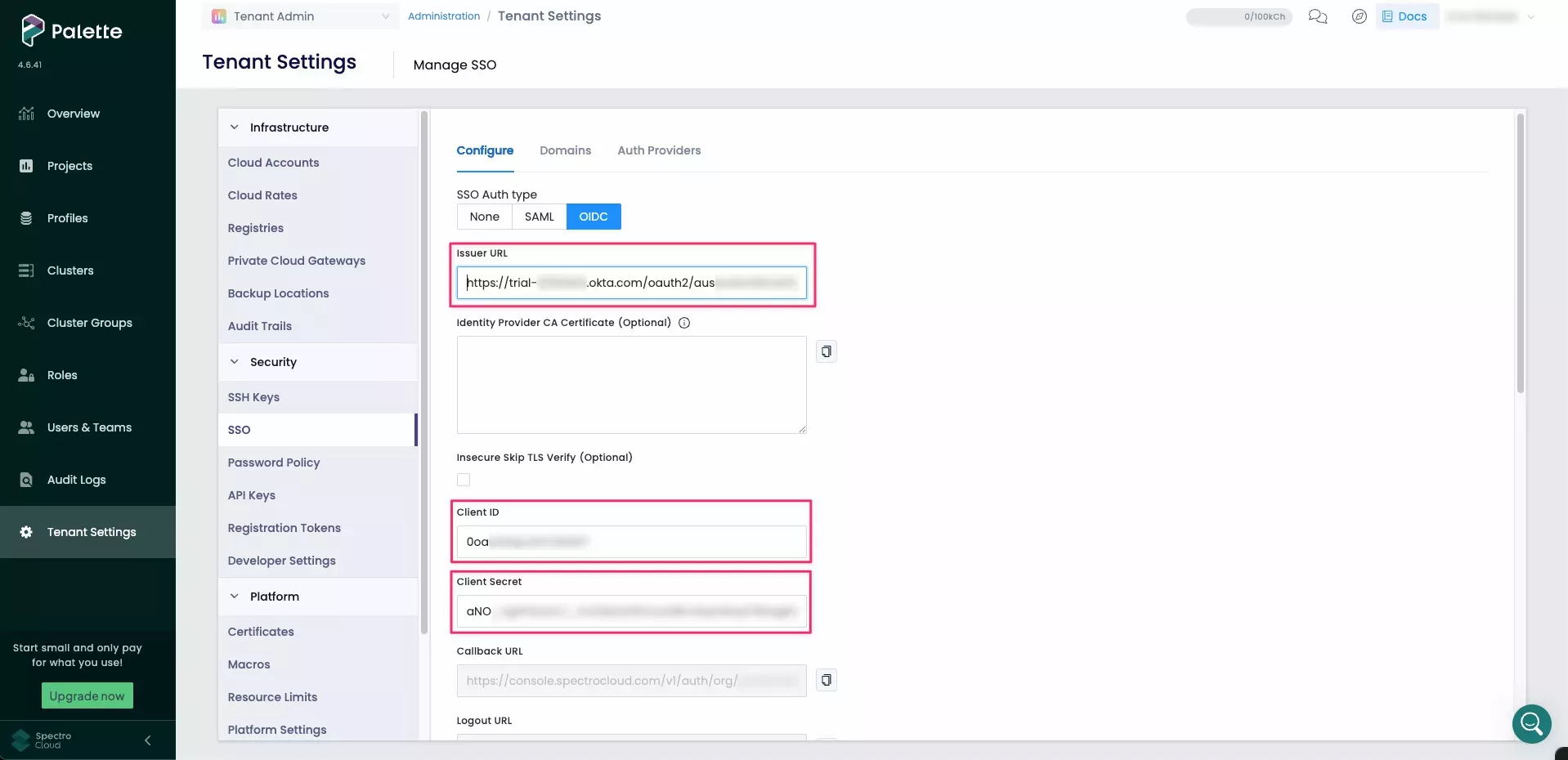 Enable Palette OIDC SSO Part 1